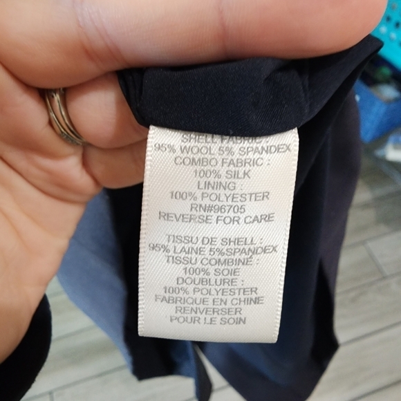 Rebecca Taylor Navy Ruffle Dress Silk Blend - Picture 5 of 5